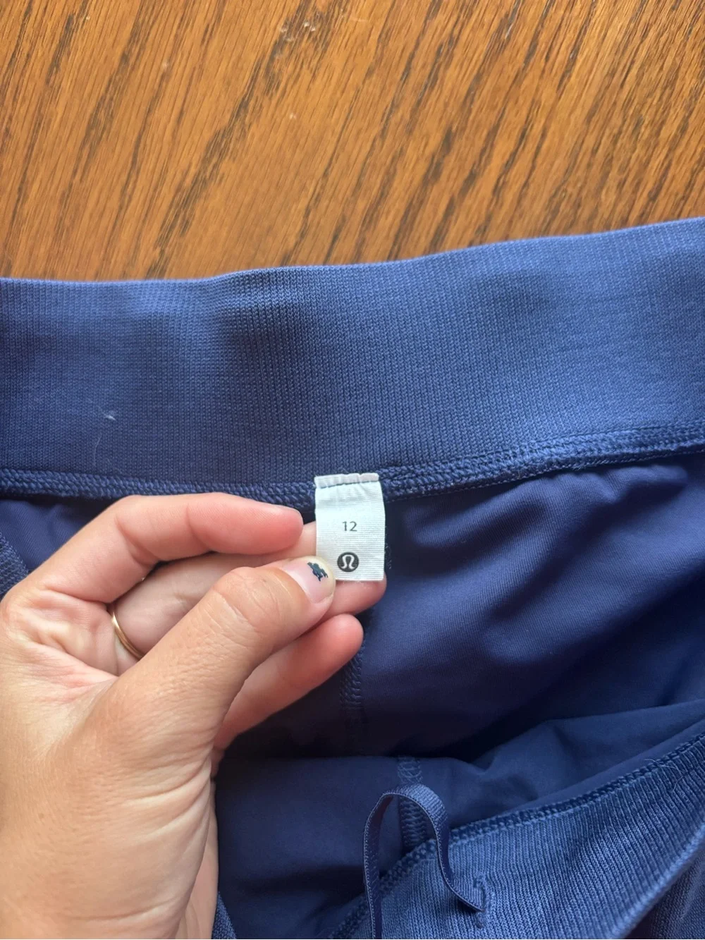 Lululemon swiftly tech high rise skirt tennis night sea blue size 12